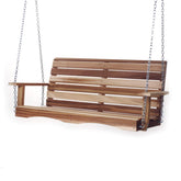 PS48-SW10 Premium Porch Swing | 4-Ft Outdoor Furniture & Patio Swing | Handcrafted Western Red Cedar | Comfort Springs, Easy Assembly, Sustainable Outdoor Bench 57x23x24